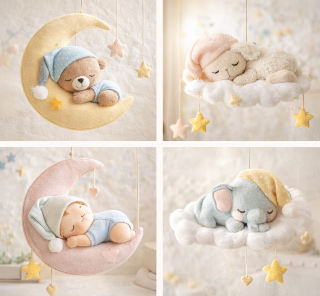 Moldes de feltro maternidade